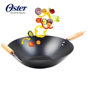 WOK ACERO VITRIFICADO 34CM FINDLEY NEGRO - OSTER