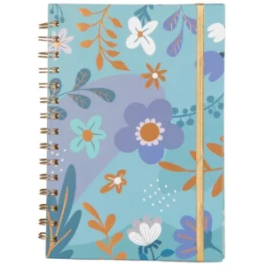 LIBRETA ANILL CON LIGA PETALOS